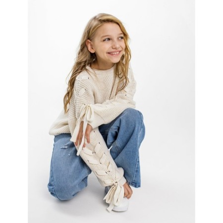 Свитер для девочки Amarobaby Knit Wear, рост 152 см, цвет белый-10
