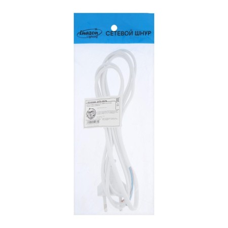 A network cord with a fork, 2 m, SHVVP 2 x 0.5 mm2, white-2