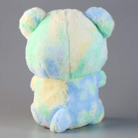 Soft toy "Bear" with beads, 30 cm, green-5