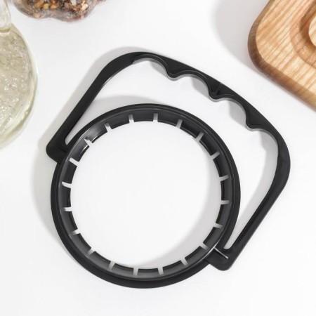 Handle for glass jars, d = 82 mm, black color-1