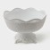 Vase for bread and fruits on the leg, 26 × 17 cm, white color