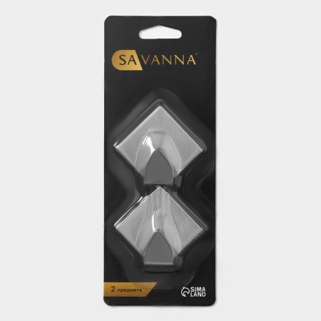 Metal hooks self -adhesive savanna "rhombus", 2 pcs-6