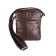 Male bag, lightning department, 1 external pocket, adjustable belt, brown color