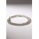 Bracelet with rhinestones “shine” thread in circles, rainbow color in silver, 18cm