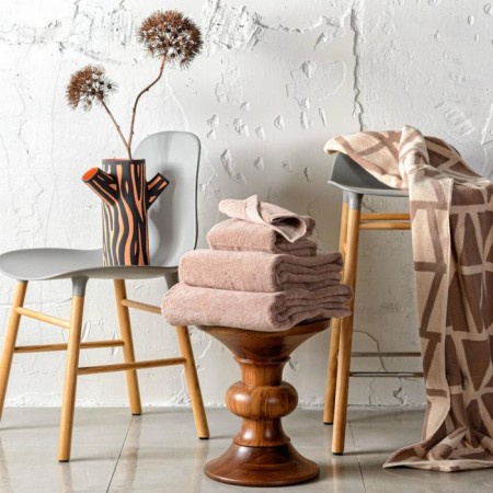 Terry towel Essential, 600 grams, size 70x140 cm, brown color-4