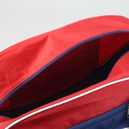 Sports bag with lightning, 3 outer pockets, long belt, red/blue color-4