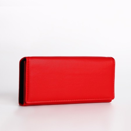 Women's wallet on magnet, red color