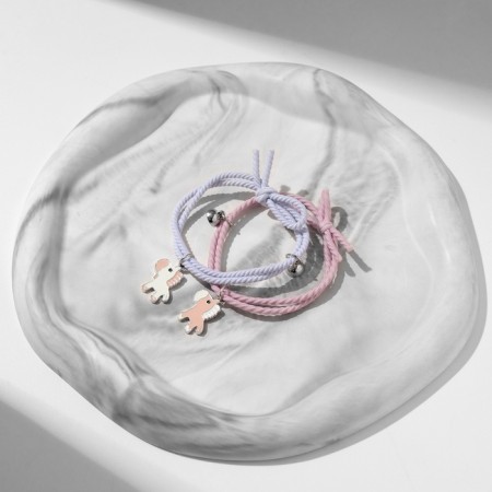 Bracelets "Demetrons" Assol, unicorns, white-pink color