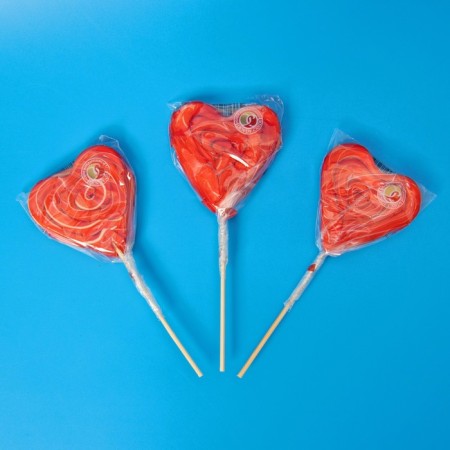 Lollice Caramel on the stick Dendy Candy, "Heart Twist", 30 g-2
