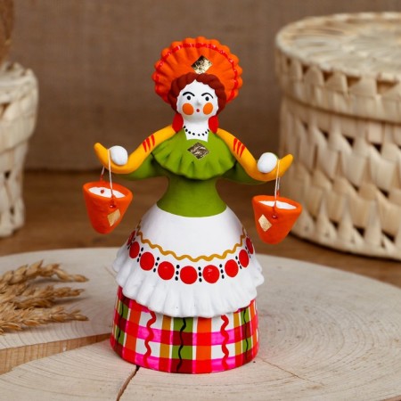 Dymkovo toy "Barynya-Vodonoska"-8