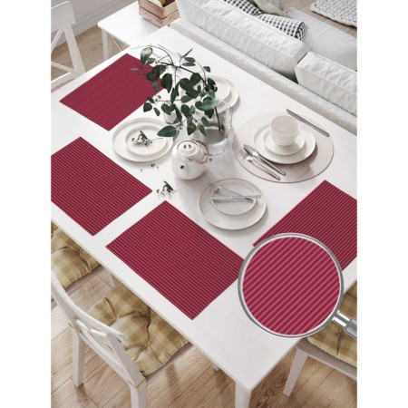 Set of napkins for setting the table "striped canvas", rectangular, size 32x46 cm, 4 pcs-1