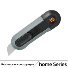 Нож технический Deli HT4007 151595, софттач пластик, черный, 12 мм