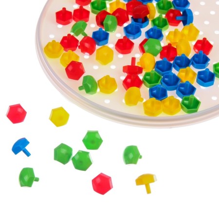 Mosaic round "Masha and the bear", 80 chips, 4 colors-2