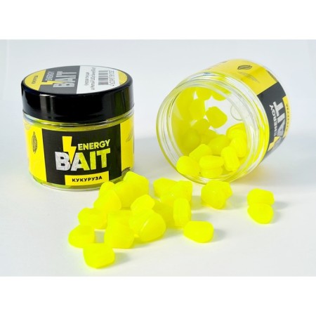 Artificial nozzle Energy Bait "corn", tot, flavored, Fluo, 60 pcs, yellow color