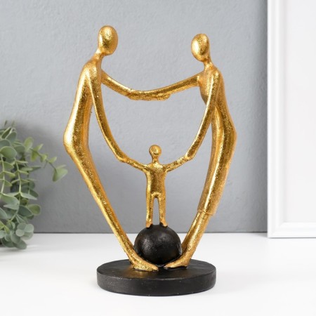 Polystone souvenir "Strength in unity" gold 12x17.5x26.5 cm
