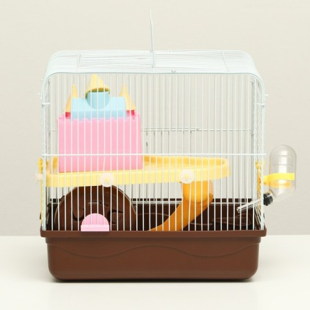 A cage for rodents "Pigzon" with a lock, 31 x 24 x 27 cm, brown-8