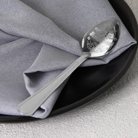 A teaspoon spoon with engraving since February 23 “Andrey”, 3 x 14 cm.-3