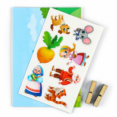 A set of developing magnets. Theater based on the Russian folk tale "Turnip"-8