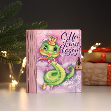 New Year's Building Broke "Snake with Crown" 14x12x5 cm-1
