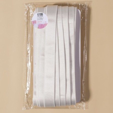 Gum for straps, shiny, 20 mm, 10 ± 0.5 m, white color-2