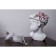 Polystone souvenir "Baby with lily in her hair and butterfly" White 23x17x7 cm
