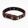 Leather collar on synthetic winterizer, dimensionless, 37 x 1.5 cm, Osh 21-31 cm, brown