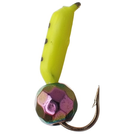 Mormyshka "column", weight 0.3 g, d = 1.5 mm, with a grain. ball "chameleon" (lemon) 466