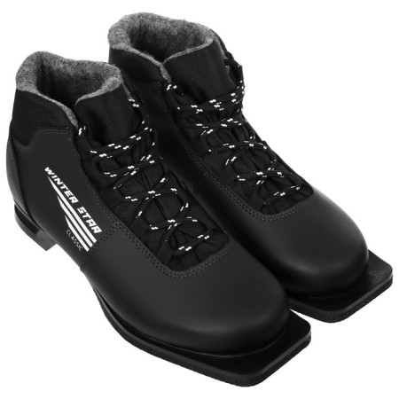 Ski boots Winter Star Classic, NN75, p. 44, black color, white logo-6
