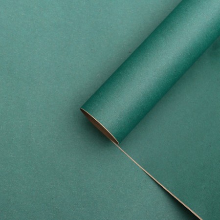 Paper for decor and floristry, craft, "emerald", green, bilateral, plain, roll 1 pcs., 0.7 x 10 m