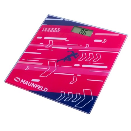 Floor Libra Maunfeld MBS-153G02, electronic, up to 150 kg, 1xCR2032 (in the set), red