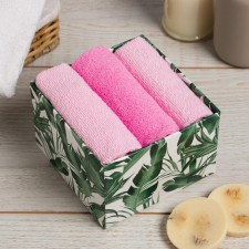 A set of decorative terry napkins Ethel Tropics Pink, 30x30CM-3pcs, 340g/m2, 100% cotton