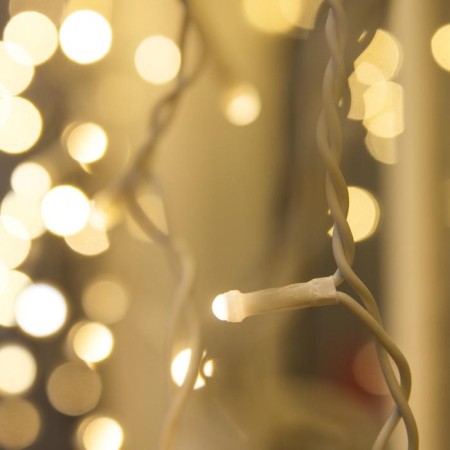 Garland "Curtain" 2 × 1.5 m, IP44, UMS, white thread, 360 SMD-LED, glow warm white, 220 V-1
