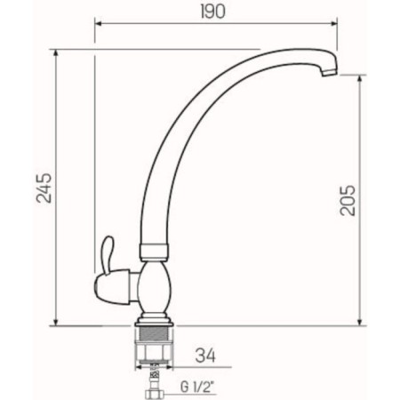 RMS Monsiester SL79-269F-2, simultaneous, rotary spout, zinc, chrome-3