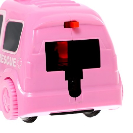 Auto traffic "Pink machine", works from batteries, road signs in the kit-8