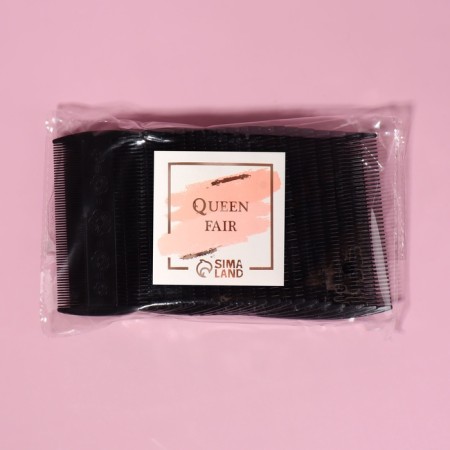 The comb two -sided, 9 × 5 cm, the color is black-2