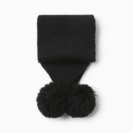 Children's scarf, black color, size 110x14 cm-2