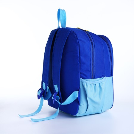 Baby backpack on lightning, blue/blue color-2
