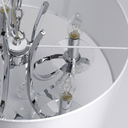Lamp "Nora" 5x40W E14 chrome 45x45x99cm-12