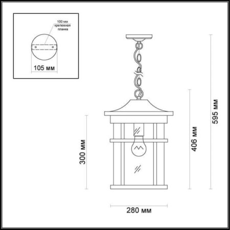 Street lamp Virta, 1x100W, E27, IP44, black color-2