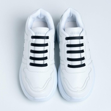 Silicone laces, black color, set 6 pcs + translated tattoo-4