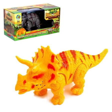Triceratops dinosaur, works on batteries, light and sound effects, mix