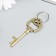 Metal keychain "Key with lush leaves" mix 8x3 cm