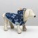 Jacket for dogs with flowers, XL (DS 35 cm, Osh 32 cm, og 49 cm), dark blue
