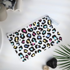 Cosmetic bag with zip-gl, transparent/multi-colored color