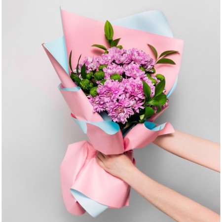 Flower film Packing powder bilateral "Pink+Blue", 50 μm, 0.5 x 9 m-6