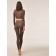 Crop Top female with long sleeve Mirey Crop Top Manica Lunga, size 46-48, dark brown color