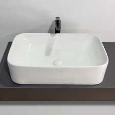 Раковина накладная Comforty 78575-60, прямоугольная, цвет белый, 61 см
