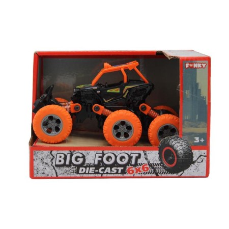 Buggy, inertial mechanism, springs, 6 × 6, orange-1