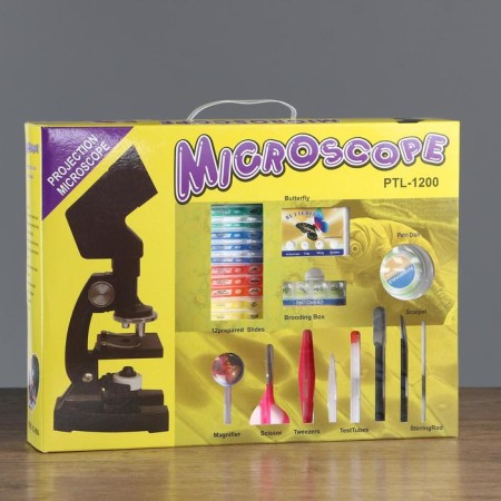 Microscope with the projector "science", the frequency of an increase in 50-1200x, with backlight,-9