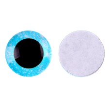 Elose -based eyes, set of 10 pcs., Size 1 pc. - 14 mm, blue color with sparkles